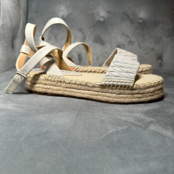 Splendid Platform Espadrilles Sandal Size 8M Seward Sandal in Light Grey‎ nwot - Picture 1 of 6